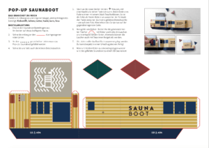 Pop-Up Saunaboot Muster-Anleitung